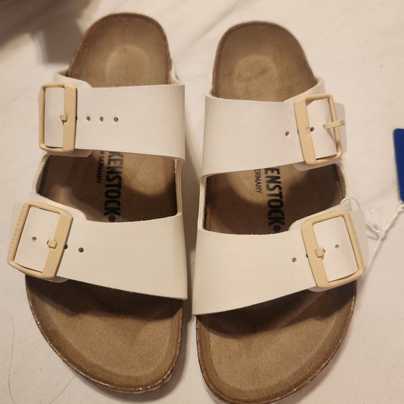 Birkenstock Cream Sandals with Buckles - Picture 2 of 3